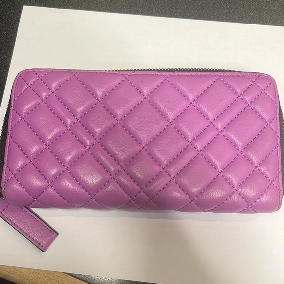 Kurt Geiger purple diamond quilted zipper long wallet - Picture 9 of 9